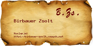 Birbauer Zsolt névjegykártya